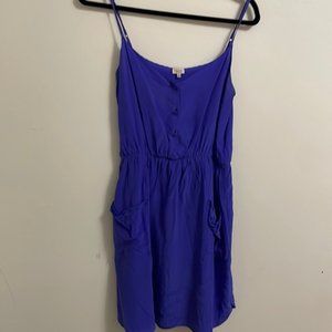Aritzia T. Babaton 100% silk mini blue/purple dress size small